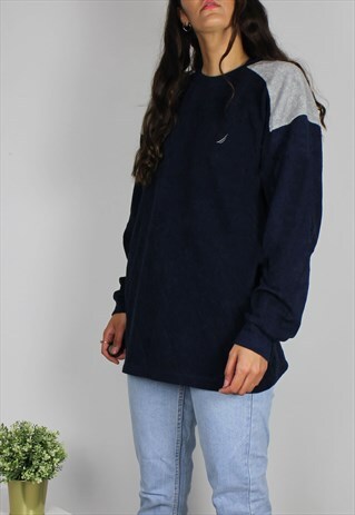 VINTAGE NAUTICA FLEECE SWEATSHIRT W LOGO FRONT
