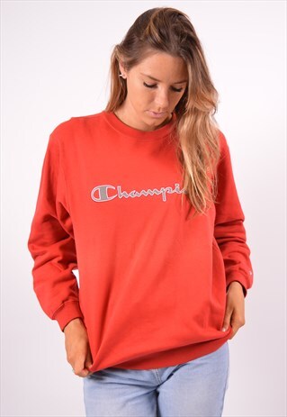 VINTAGE CHAMPION SWEATSHIRT JUMPER RED