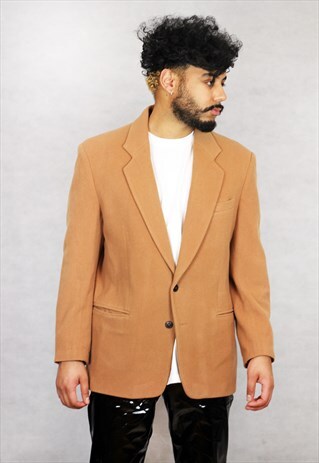 VINTAGE COTTONFIELD WOOL CAMEL BLAZER JACKET