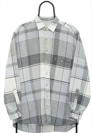 Vintage Elema Grey Checked Shirt Mens