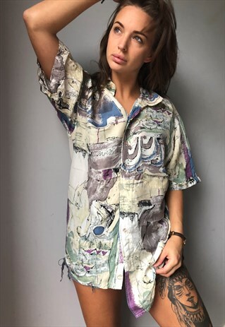 OVERSIZED RETRO 90S 80S VINTAGE UNISEX FESTIVAL SHIRT