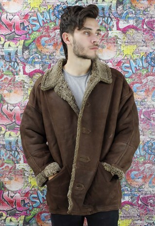 VINTAGE AVIATOR/FLYING JACKET. SHEARLING SHEEP SKIN. UNISEX.
