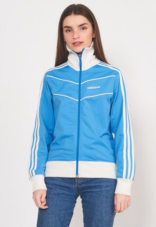 VINTAGE BLUE ADIDAS TRACK ZIP JACKET