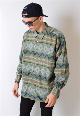 VINTAGE 90S AZTEC LONG SLEEVE SHIRT