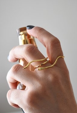 Bashira - Gold Snake Ring,