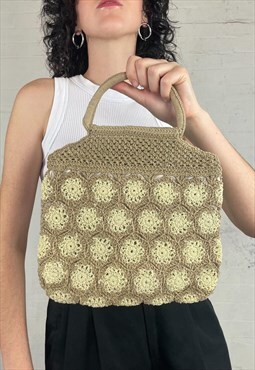 Cream crochet bag