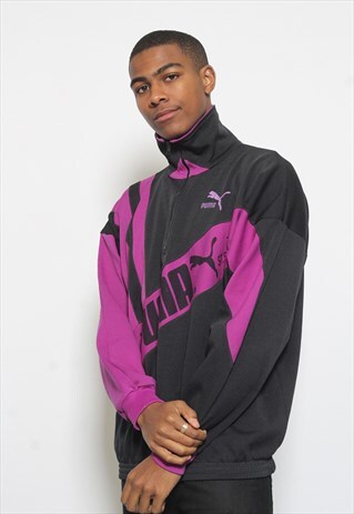 VINTAGE PUMA 1/4 ZIP TRACK JACKET