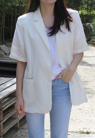 HALF SLEEVE LINEN JACKET