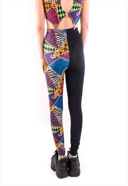 Psychedelic 1/2 and 1/2  Festival Leggings image