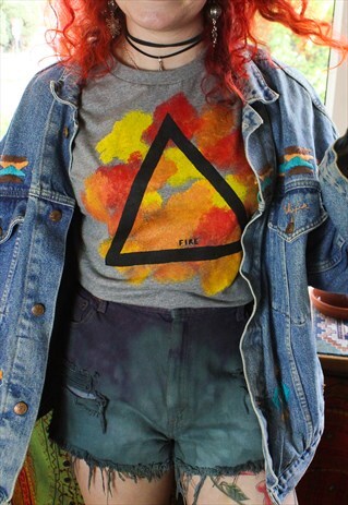 HANDPAINTED UNISEX FIRE ELEMENT TSHIRT
