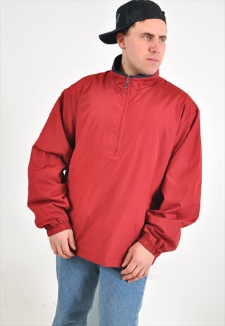 VINTAGE OVERHEAD WINDBREAKER SHELL JACKET