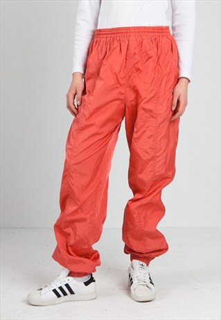 VINTAGE RETRO RED REEBOK TRACK BOTTOMS JOGGERS