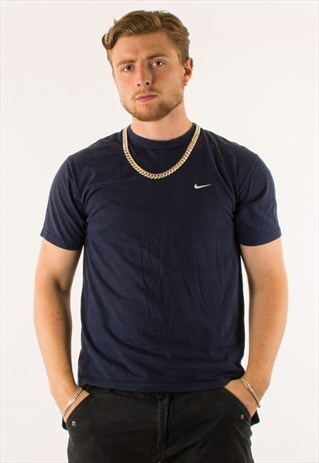 VINTAGE 90S NAVY NIKE T-SHIRT TEE