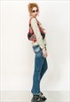 VINTAGE Y2K SLIM FIT SOFT TIE DYE BLAZER IN TEA GREEN