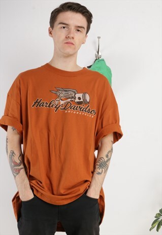 HARLEY DAVIDSON GRAPHIC T-SHIRT IN ORANGE Z670