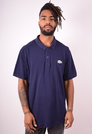 LACOSTE MENS VINTAGE POLO SHIRT XXL BLUE 90S