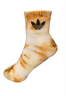 Hand Dyed Adidas Ankle Sock - Bronze 1 pair 
