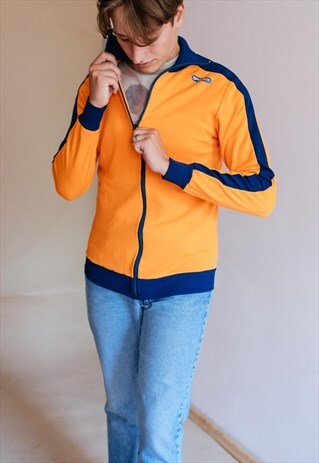 VINTAGE 80S ORANGE TRACK JACKET