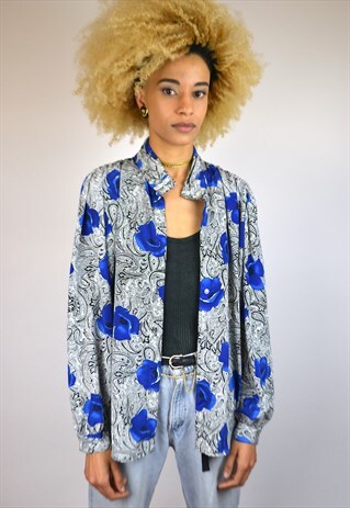 VINTAGE 90'S PAISLEY AND FLOWER PRINT BLOUSE