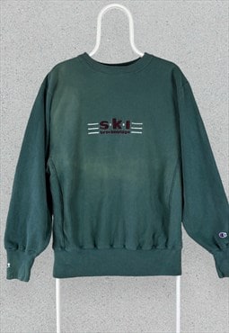 Vintage Champion Green Reverse Weave Sweatshirt Mens Large