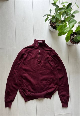 TOMMY HILFIGER 1/3 ZIP LUXURY CASUAL JUMPER