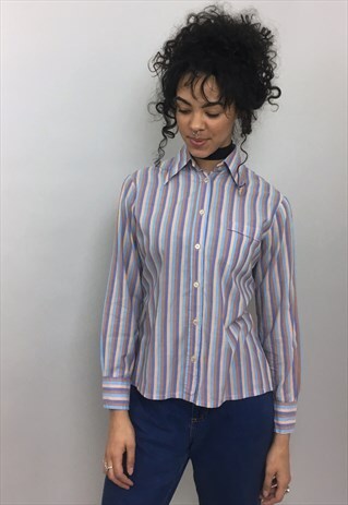 VINTAGE 70S STRIPED BLOUSE