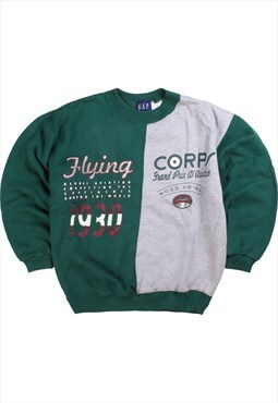 Vintage 90's Gap Sweatshirt Flying Corps Crewneck Green,