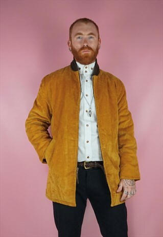 VINTAGE 1960S YELLOW CORD JACKET