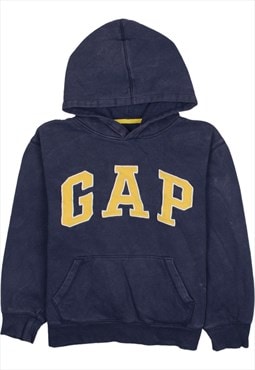 Vintage 90's Gap Hoodie Spellout Pullover Navy