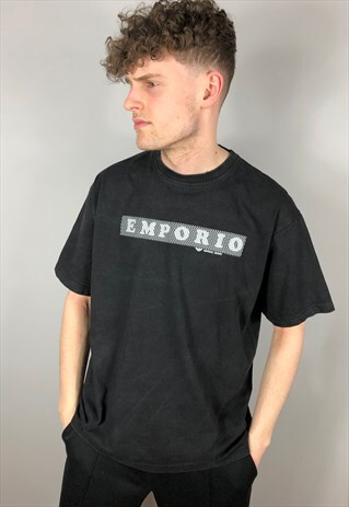 RETRO EMPORIO ARMANI T SHIRT WITH SPELLOUT