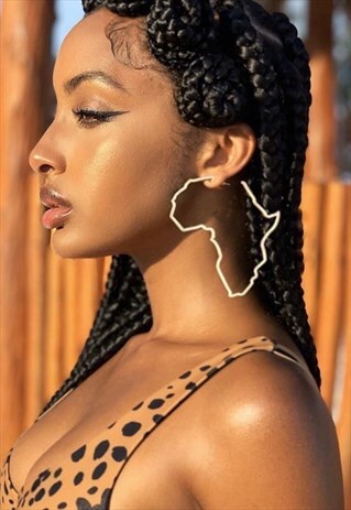 LARGE AFRICA HOOP EARRINGS