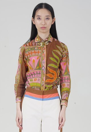 LATE 60S EMILIO PUCCI SIGNATURE PRINT SHIRT