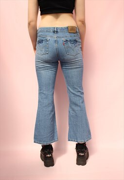 Y2k flare jeans medium low rise Levis 517, short
