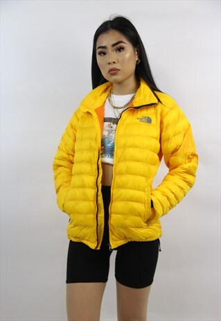 VINTAGE THE NORTH FACE PADDED YELLOW JACKET