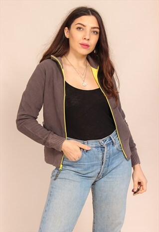 VINTAGE 90S FLEECE JACKET IN GREY