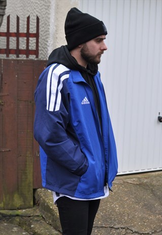 VINTAGE 90'S ADIDAS SPORTS WINDBREAKER TRACK JACKET