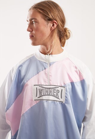 VINTAGE 1/4 ZIP PATTERNED FESTIVAL JACKET