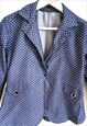 VINTAGE DENIM BLAZER POLKA DOTS STARS JEAN JACKET CLASSIC