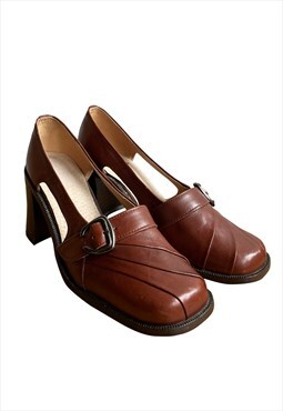 Vintage Leather Shoes In Brown