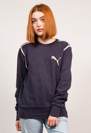 90'S VINTAGE NAVY BLUE PUMA SWEATSHIRT