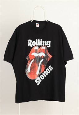 Vintage Rolling Stones Graphic Crewneck T-shirt Black
