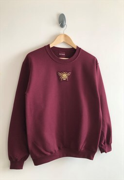 Antique gold Bee sweatshirt- Berry sweater-  unisex fit