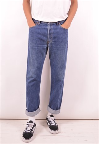 LEVI'S 501 MENS VINTAGE JEANS W36 L36 BLUE 90S