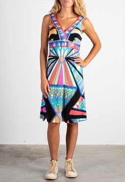 Women's Pucci Space Tribal Colorful Jersey Dress