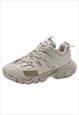 HIGH PLATFORM SNEAKERS TRACTOR SOLE GRUNGE SHOES IN GREY