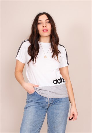 VINTAGE 90S WHITE ADIDAS T-SHIRT