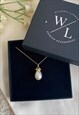 FAUX PEARL TEARDROP NECKLACE