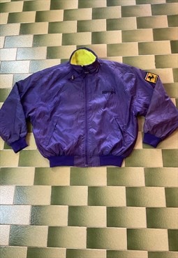 Reversible Ferrari Vintage Jacket Fleece Lining Full Zip L