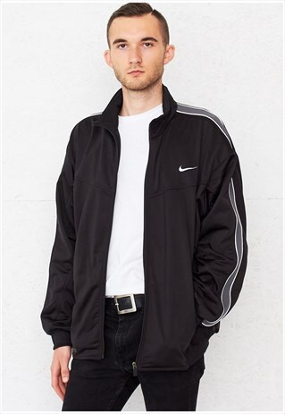 VINTAGE BLACK NIKE TRACK JACKET