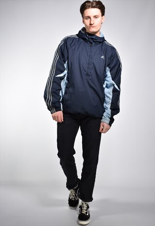 VINTAGE ADIDAS HOODED WINDBREAKER PULLOVER
